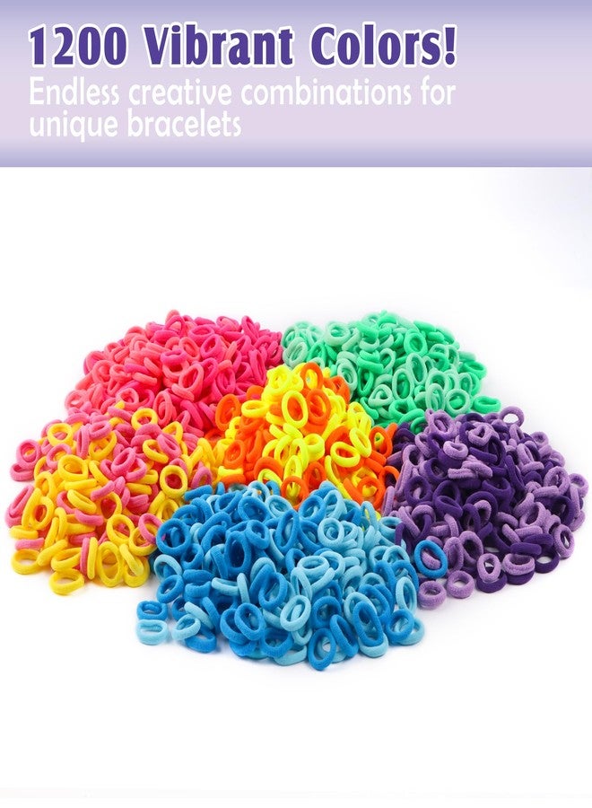 DPAPDI Bracelet Making Kit Toys for Kids, Girls Crafts for Ages 6-12, Mermaid Weaving Loom Bracelets Kits with 1200+ Colorful Fabric Loops, Birthday Gift for DIY Beginners - Image 4